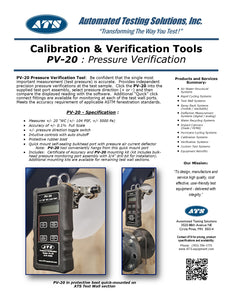 PV-20 Pressure Verification Tool